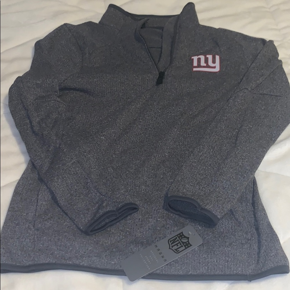 NWT New York Giants Grey Quarter ZIP Sweatshirt